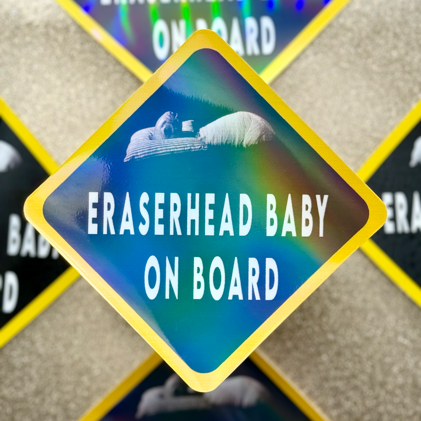 Eraserhead Baby on Board Bumper Sticker