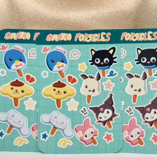 Sanrio Funky Popsicle Sticker Sheet